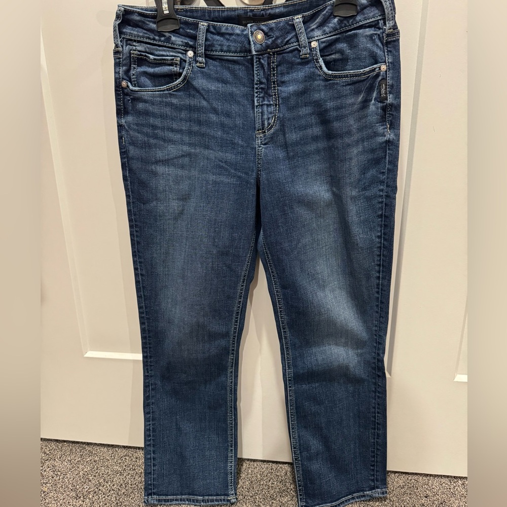 Silver Jeans Suki Capri Dark Blue